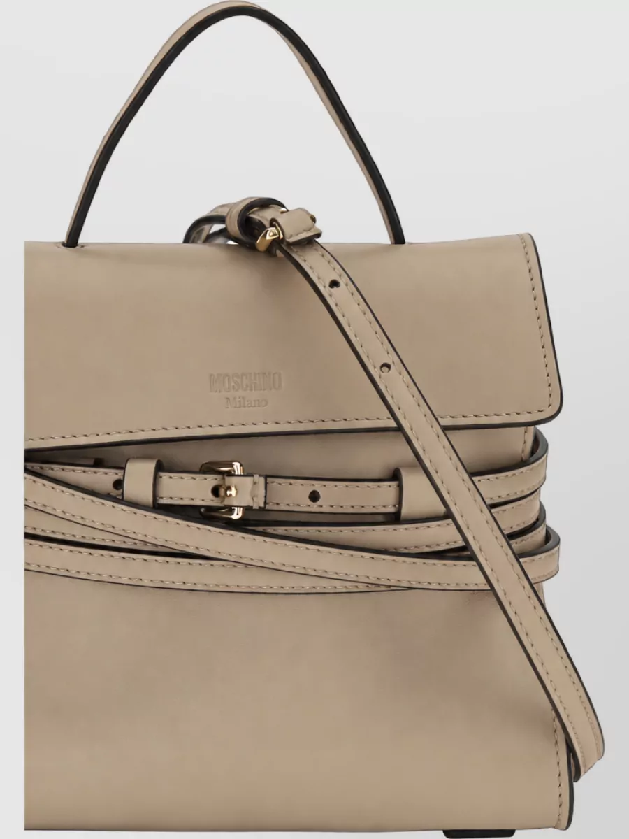 Moschino Leather Clutch Bag