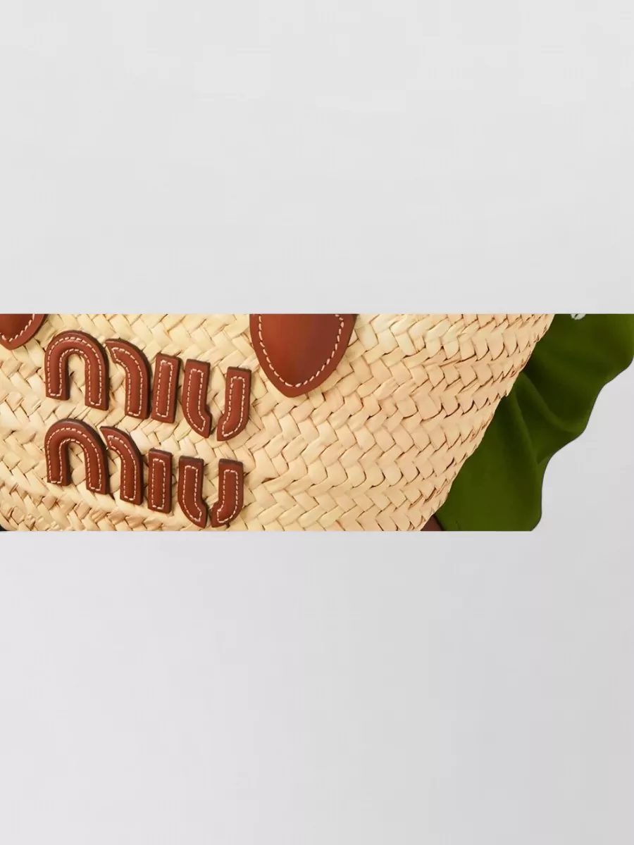 Miu Miu Small Palmito Straw Beach Bag