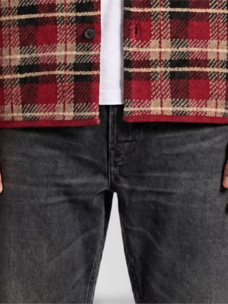Guest In Residence Cashmere plaid relaxed-fit shirt jacket