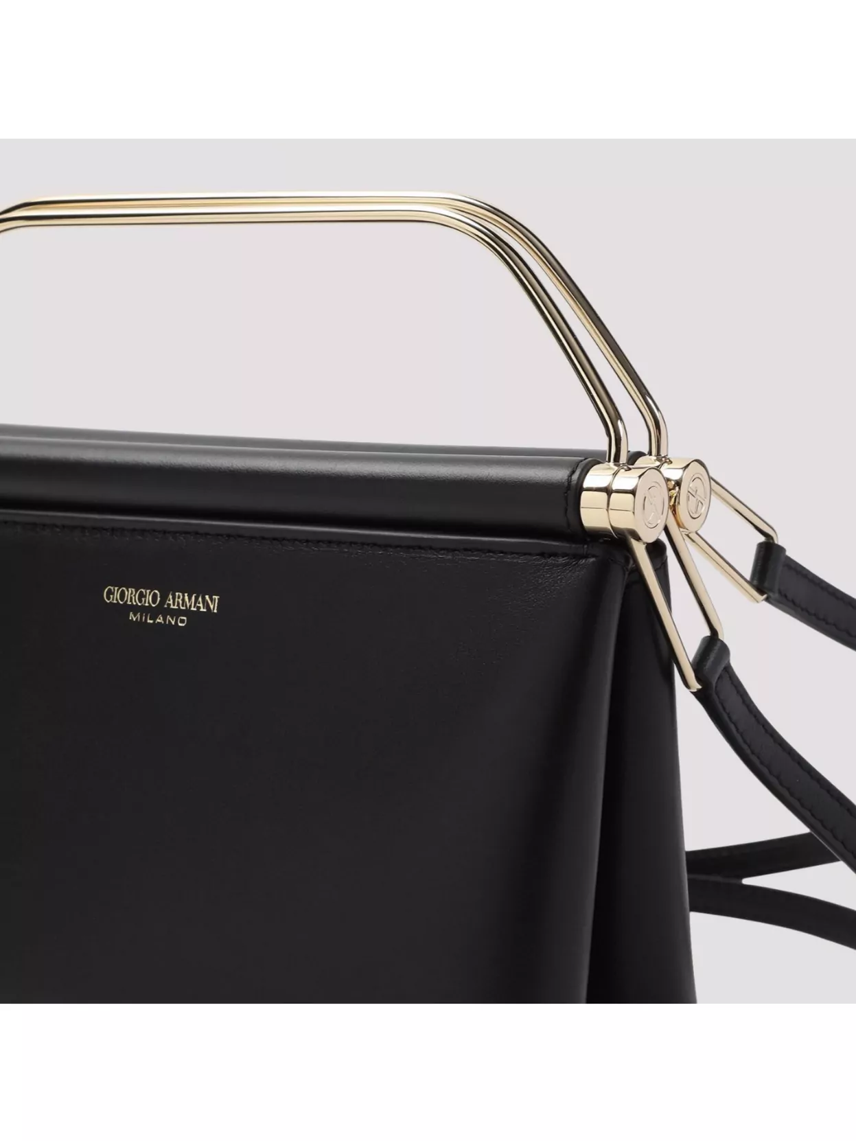 Giorgio Armani Shoulder Bag Leather Adjustable Strap