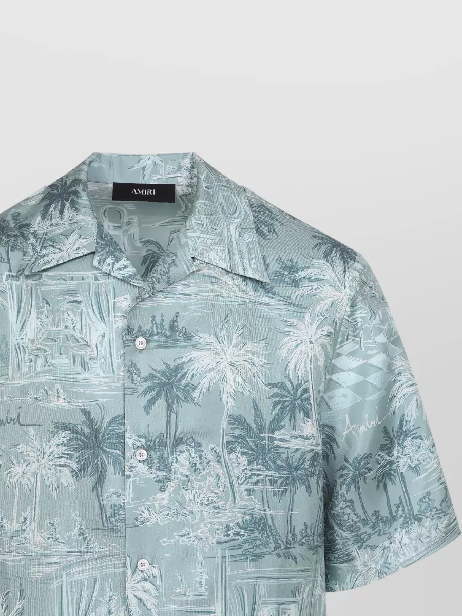 Amiri Silk Printed Bowling Shirt