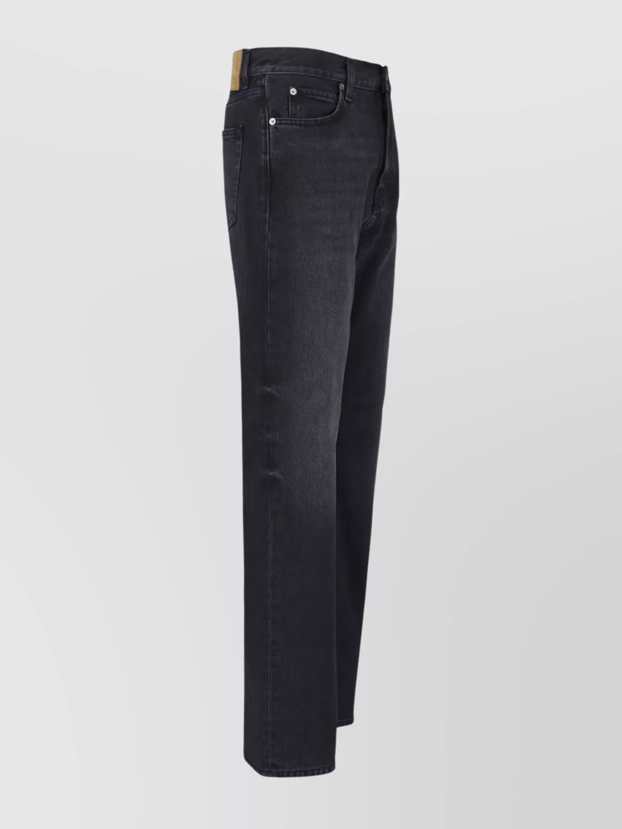 Haikure Straight Leg Five-pocket Trousers With Belt Loops In Black