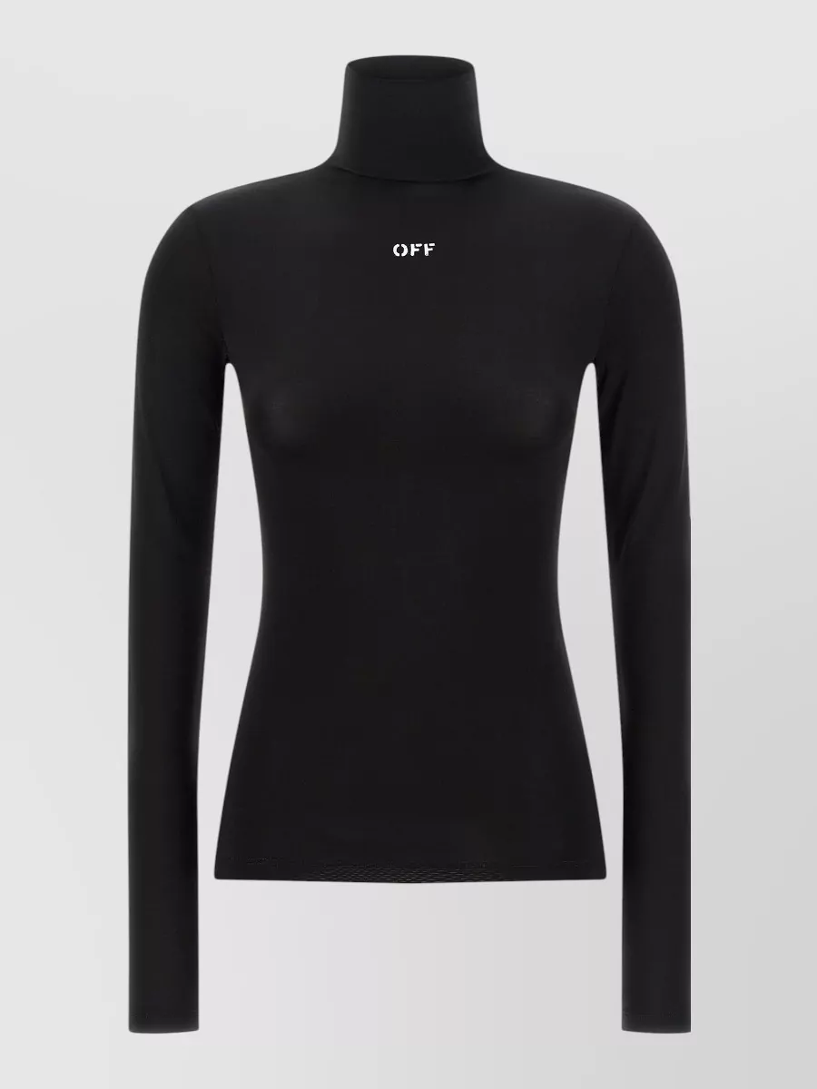 Off-White high-neck long-sleeve top