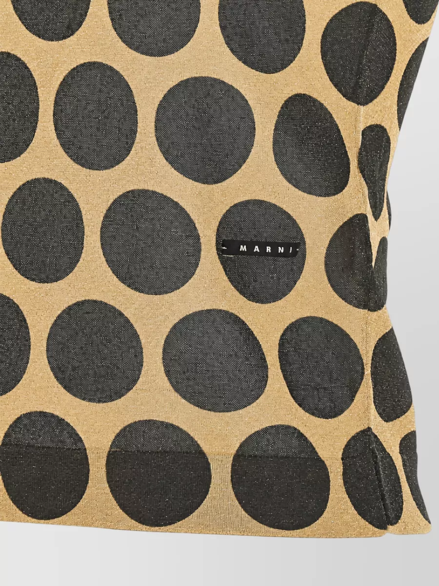 Marni Metallic Polka-Dot Short-Sleeve Knit T-Shirt