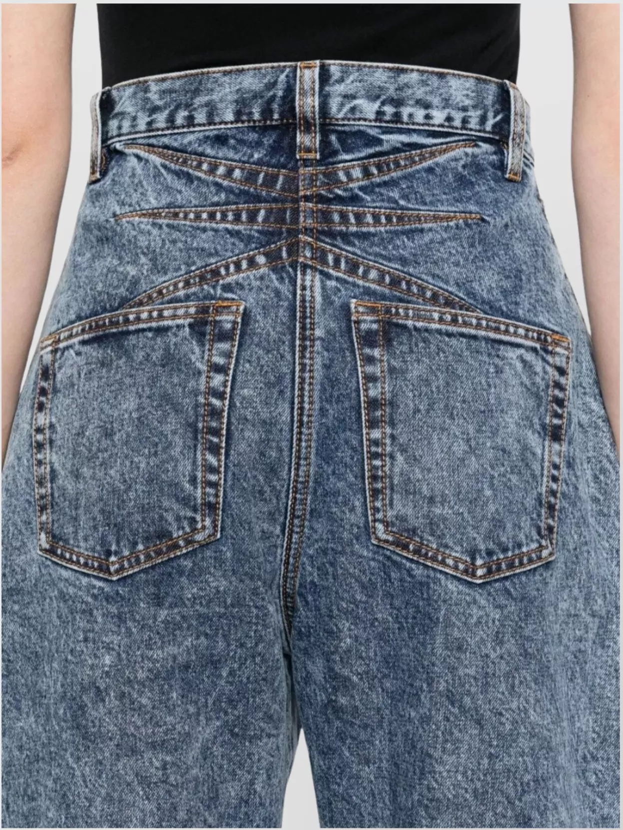 Alaïa Circle Denim High Waist Trousers