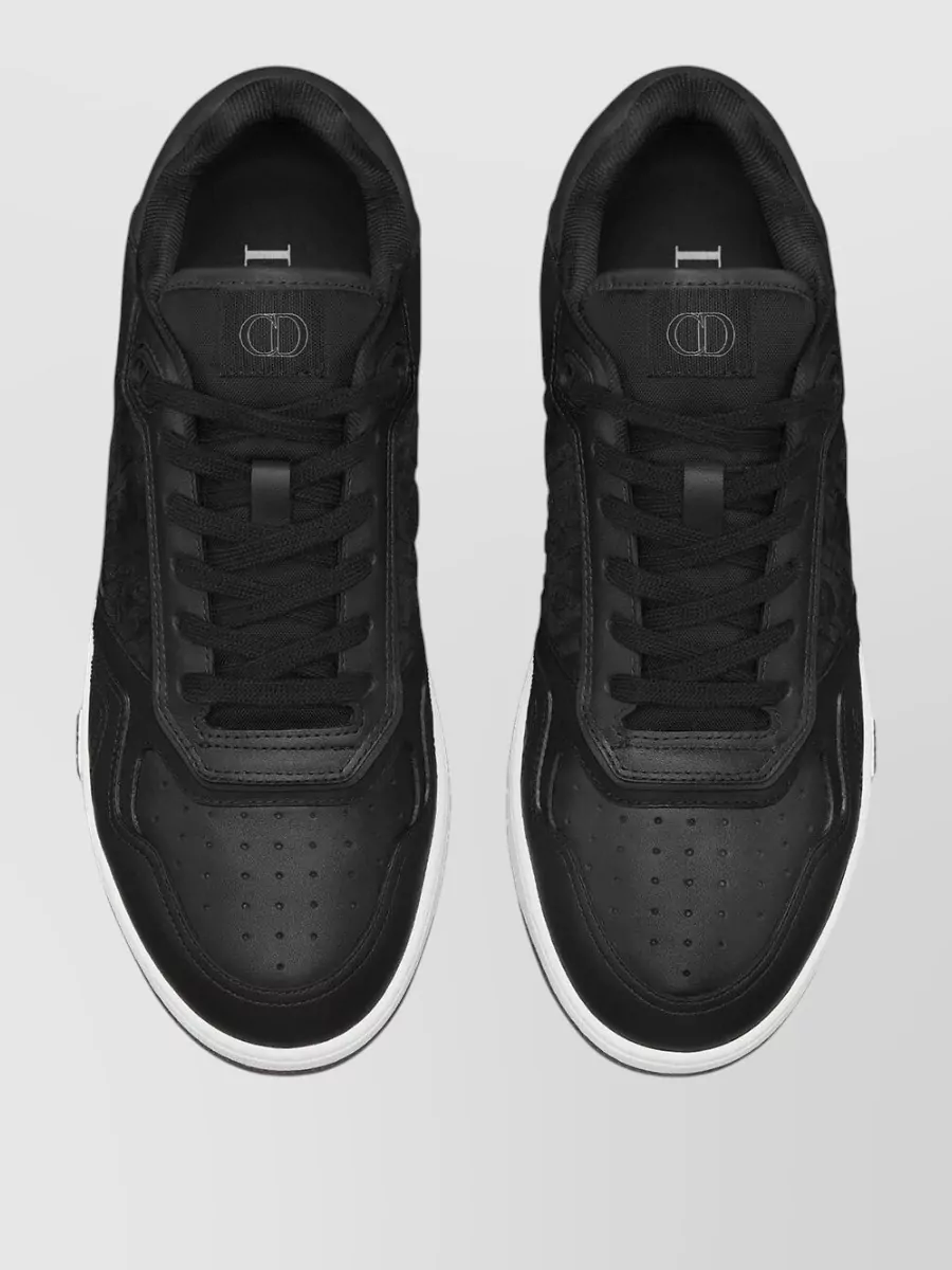 Christian Dior Low-Top Sneakers With Contrast Sole And Perforated Toe