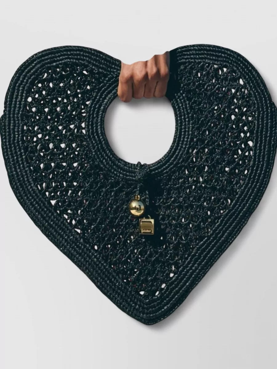 Jacquemus Le Spiaggia Coeur Leather Clutch Bag