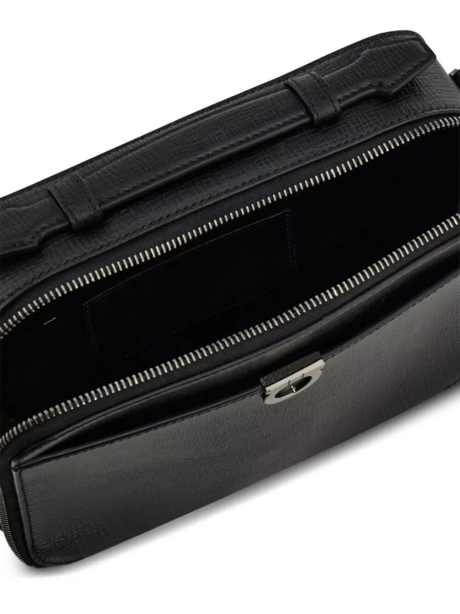 Ferragamo Pebbled Leather Crossbody Bag