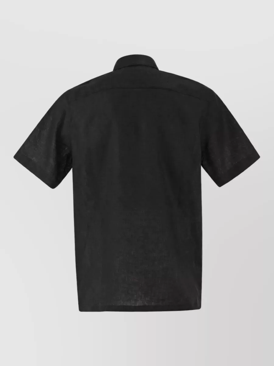 Pt Torino Linen Short-Sleeve Shirt