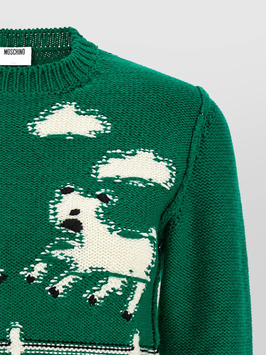 Moschino virgin wool patterned jumper