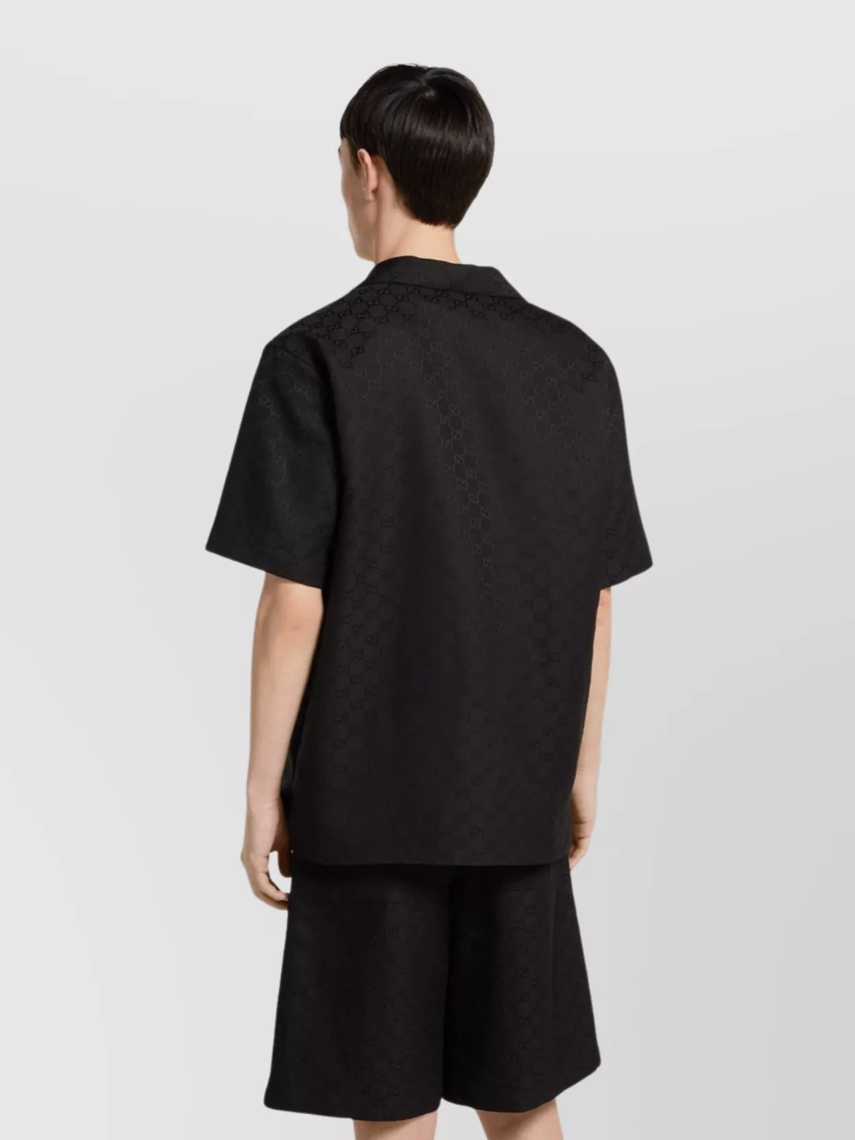 Gucci Gg Monogram Shirt With Chest Pocket And Side Slits