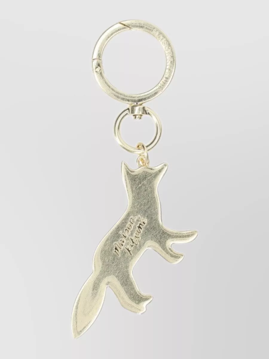 Maison Kitsuné brass keyring