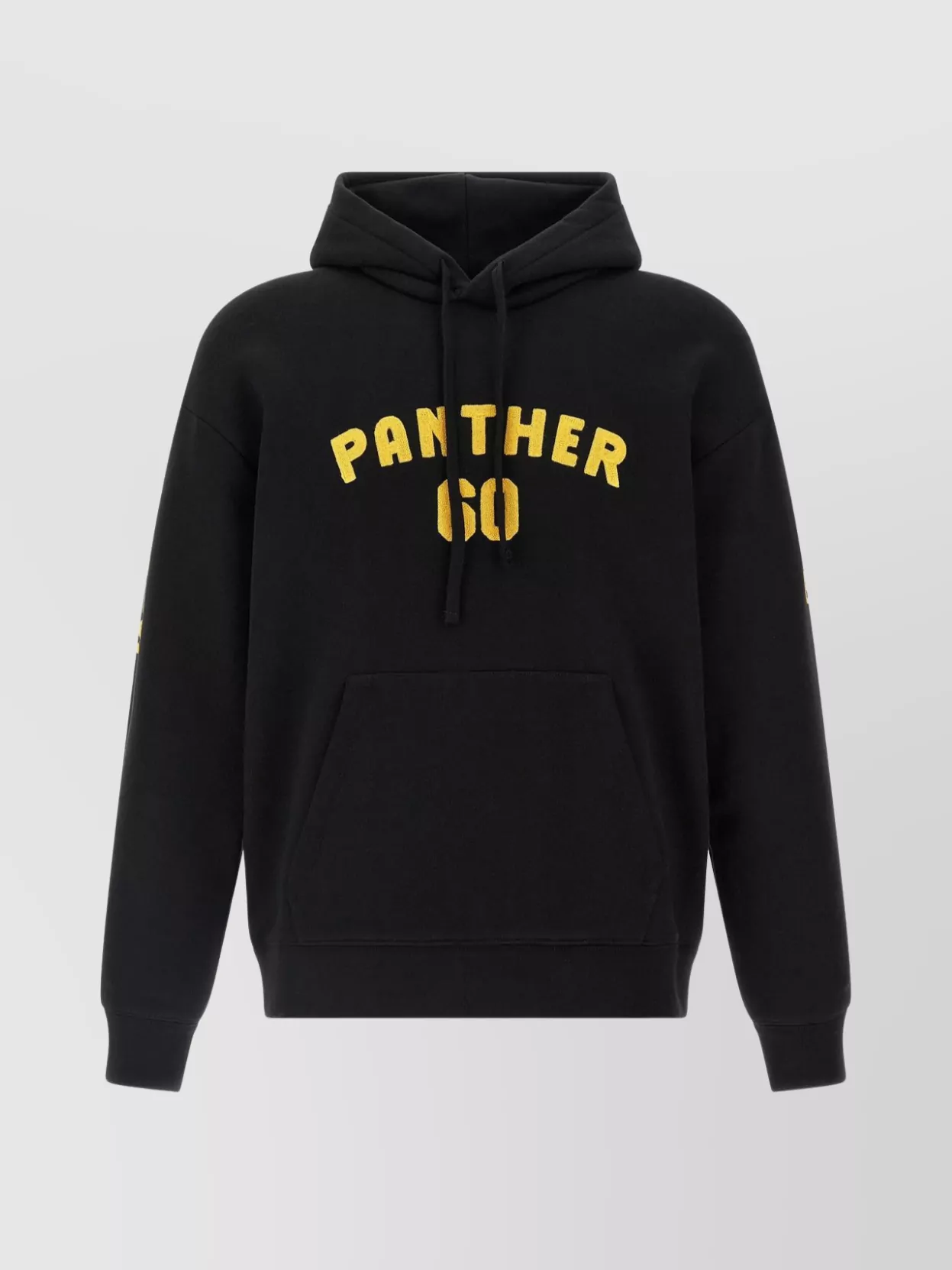 Valentino Hooded Sweatshirt With Front Pocket And Ribbed Hem In Black