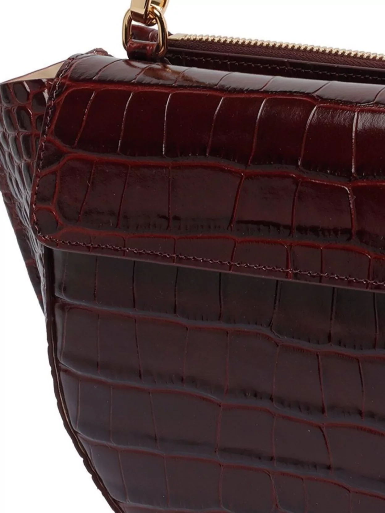 Wandler Crocodile Embossed Cross-Body Bag
