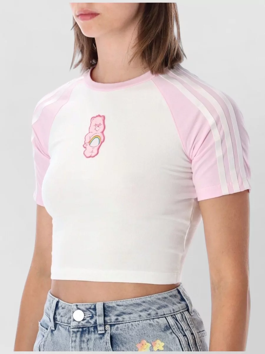Adidas Originals Ribbed Slim-Fit Cropped T-Shirt