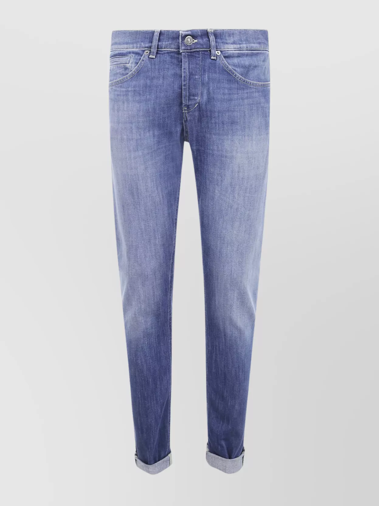 Dondup Cuffed Denim Jeans In Multi
