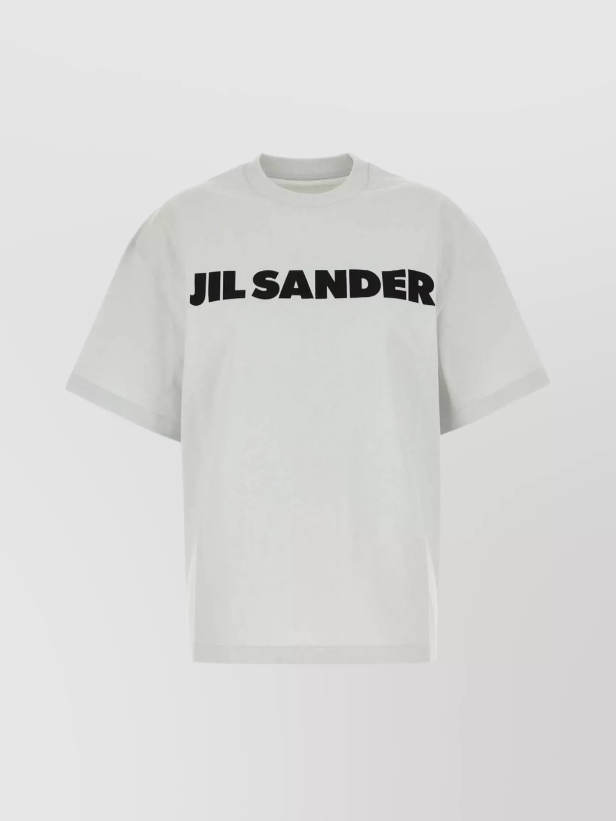 Jil Sander Light Grey Oversized T-shirt With Logo Print Women In Multi