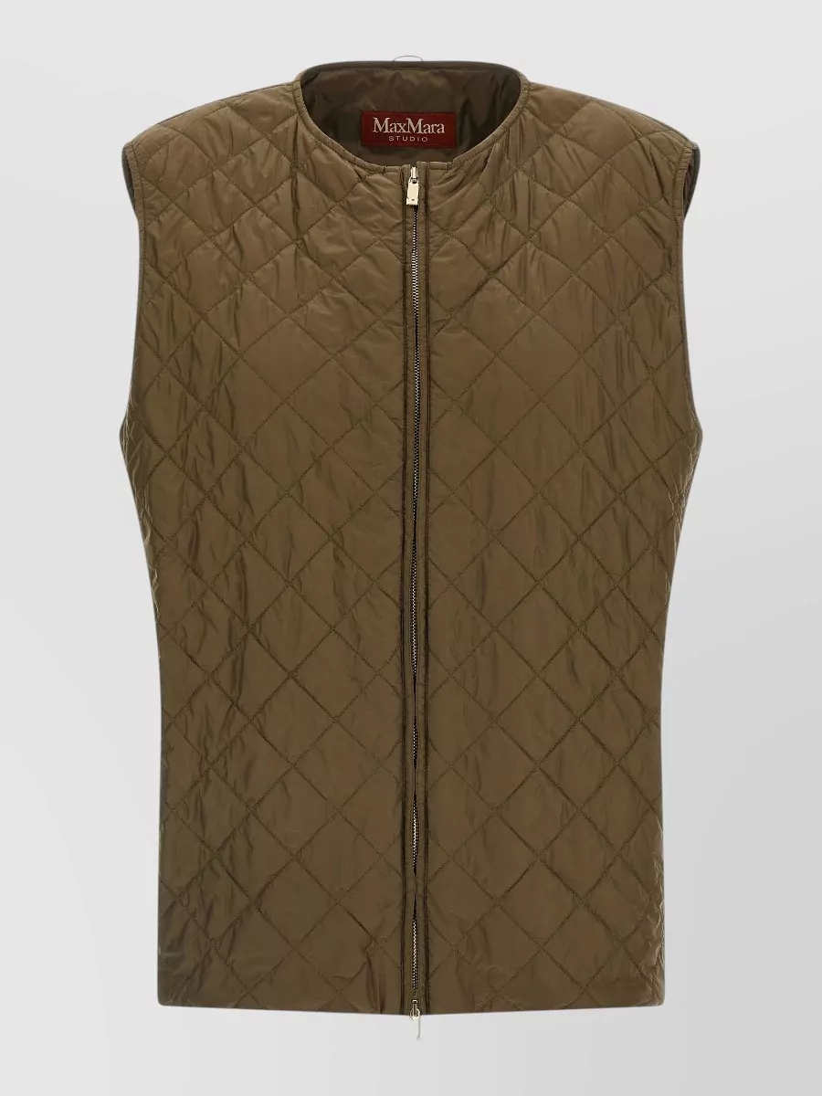 S Max Mara Wool Silk Padded Short Coat