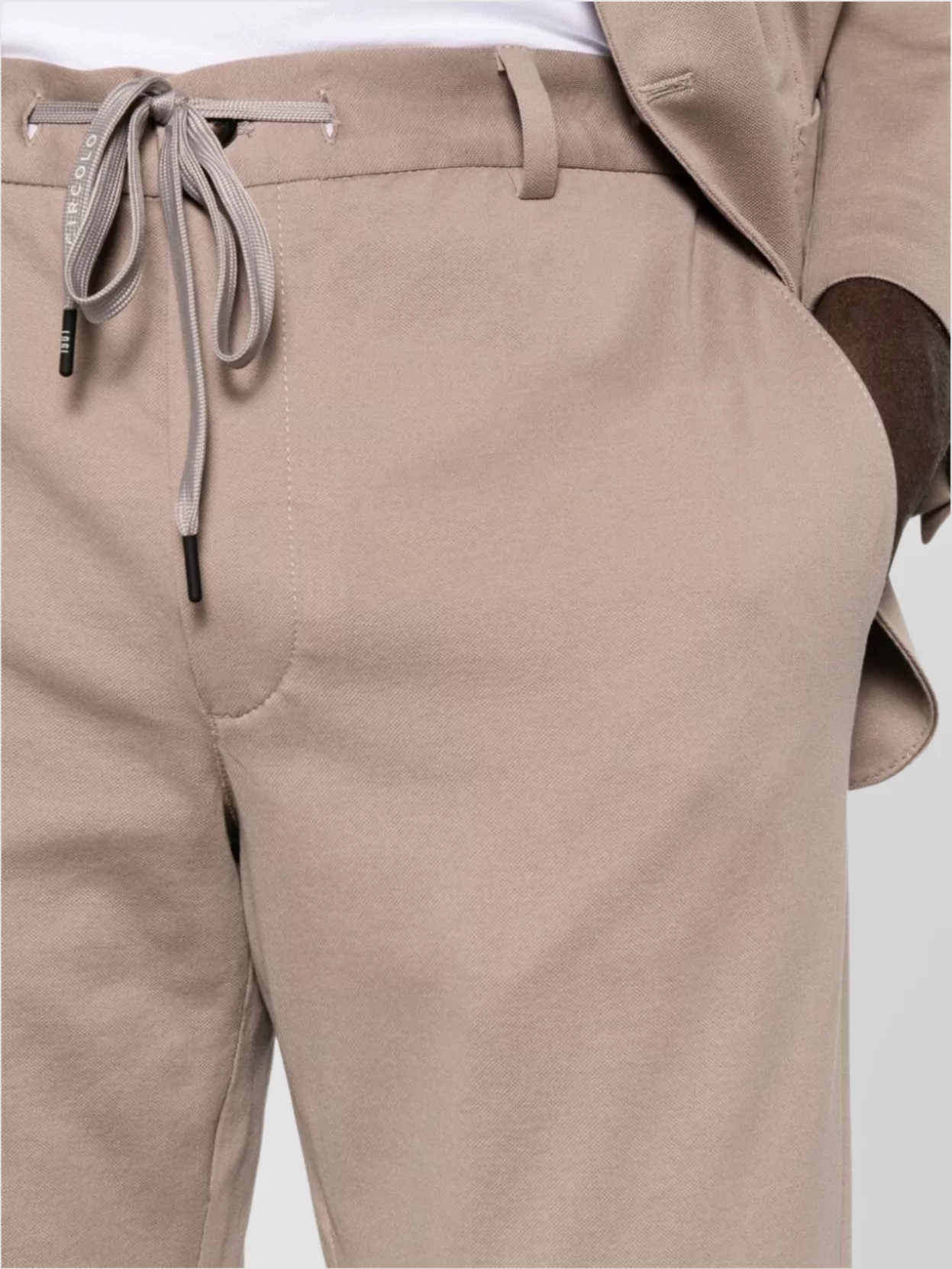 Circolo 1901 Piqué Drawstring Trousers With Pressed Crease