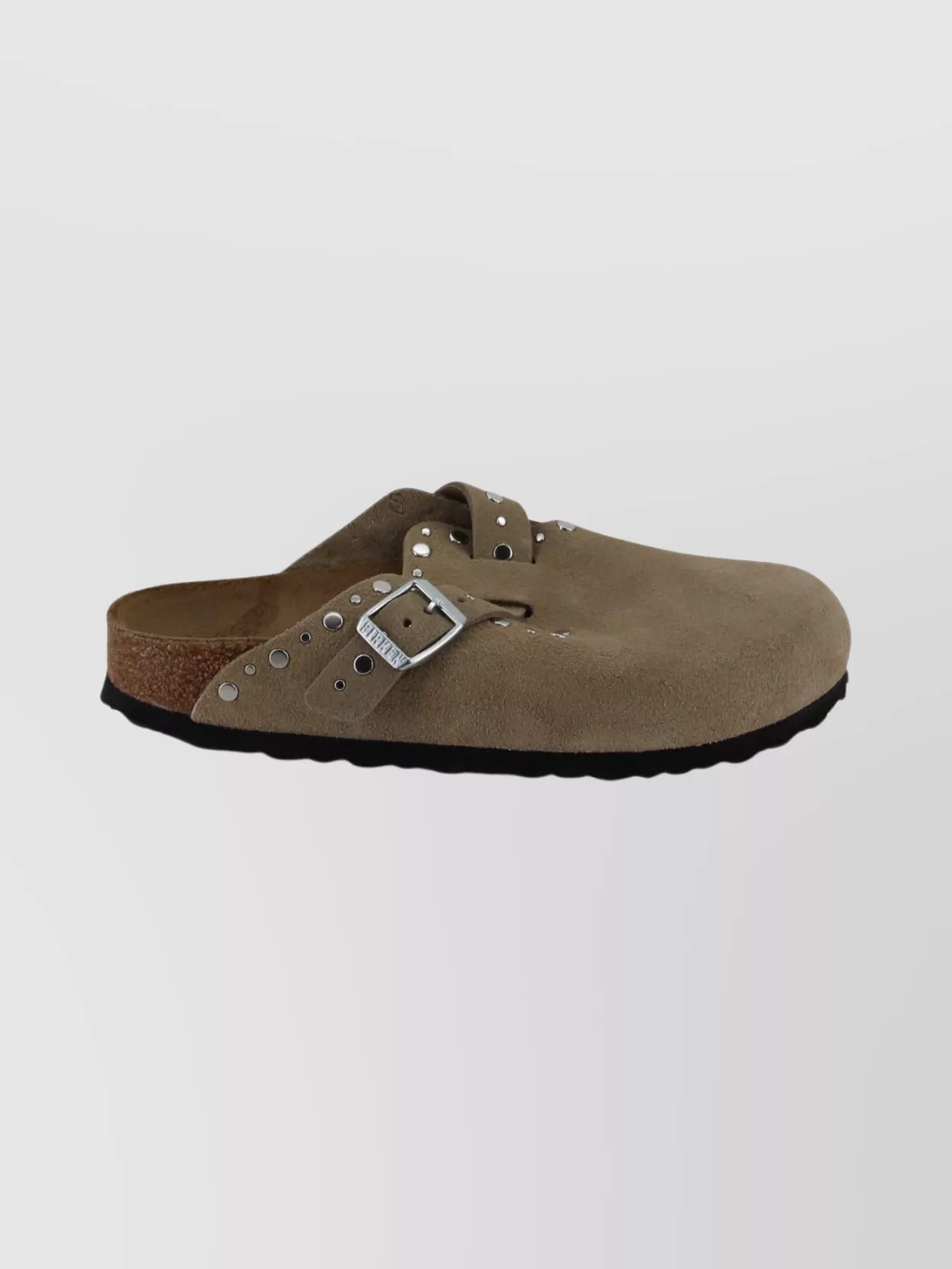 Birkenstock Suede Sabot Silver Studs Detail