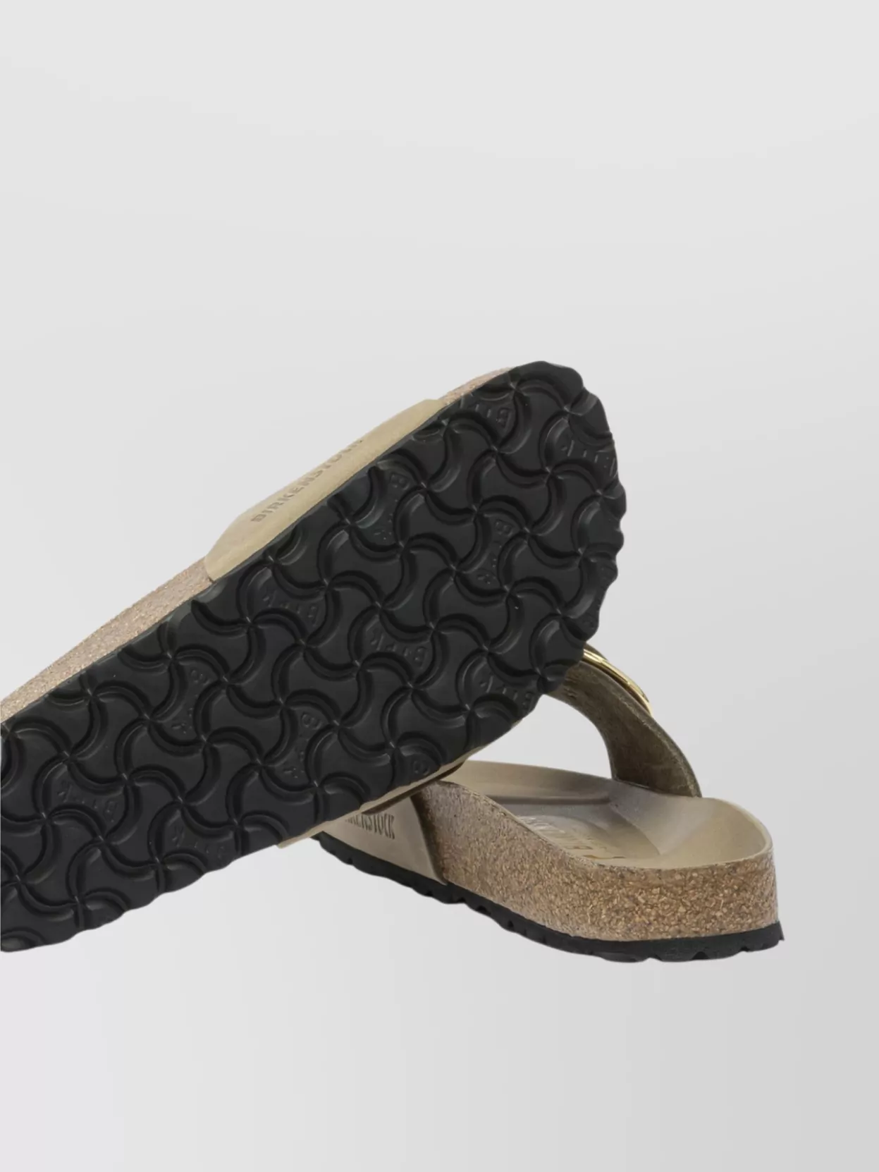 Birkenstock Cork Sole Open Toe Sandals With Rubber Outsole