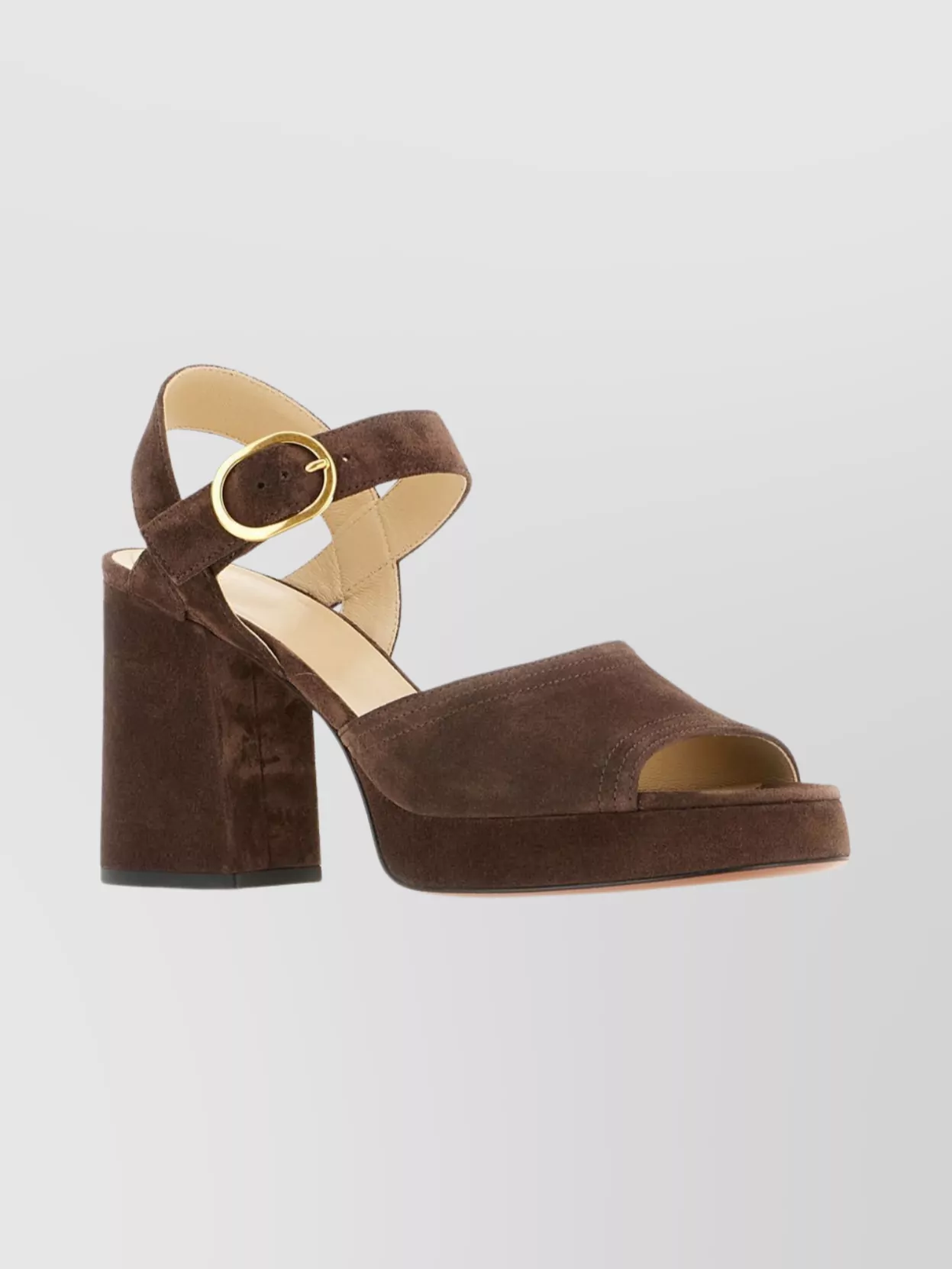 Valentino Suede Block Heel Open Toe Sandals In Animal Print