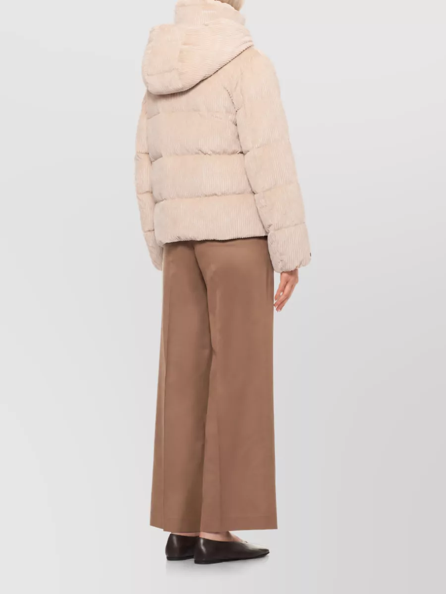 Peserico Quilted Hooded Down Parka Coat