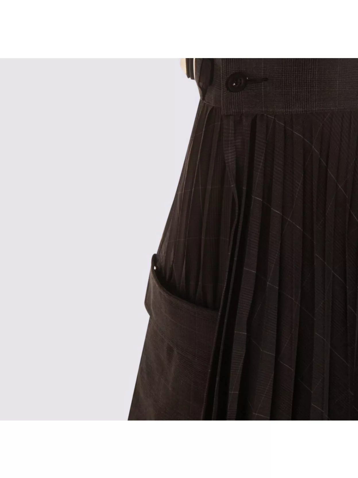 Sacai Midi Skirt With Pleats And Pockets