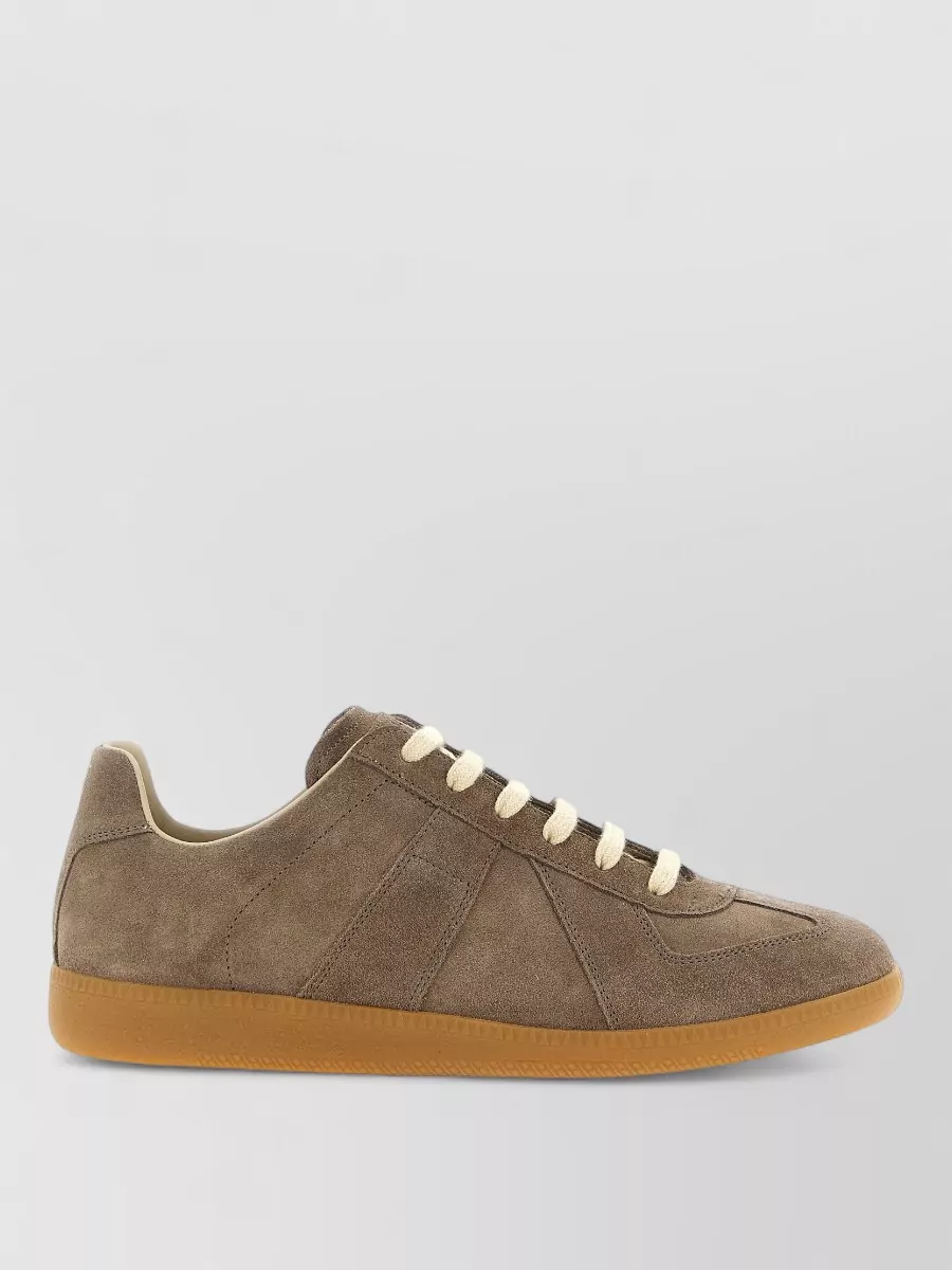Maison Margiela leather low-top lace-up sneakers