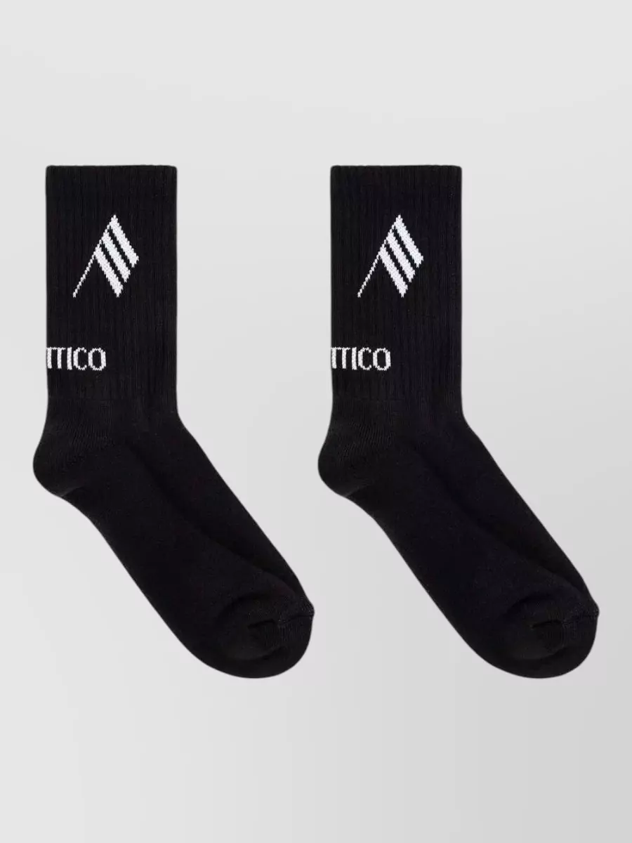 The Attico Ribbed Logo Socks