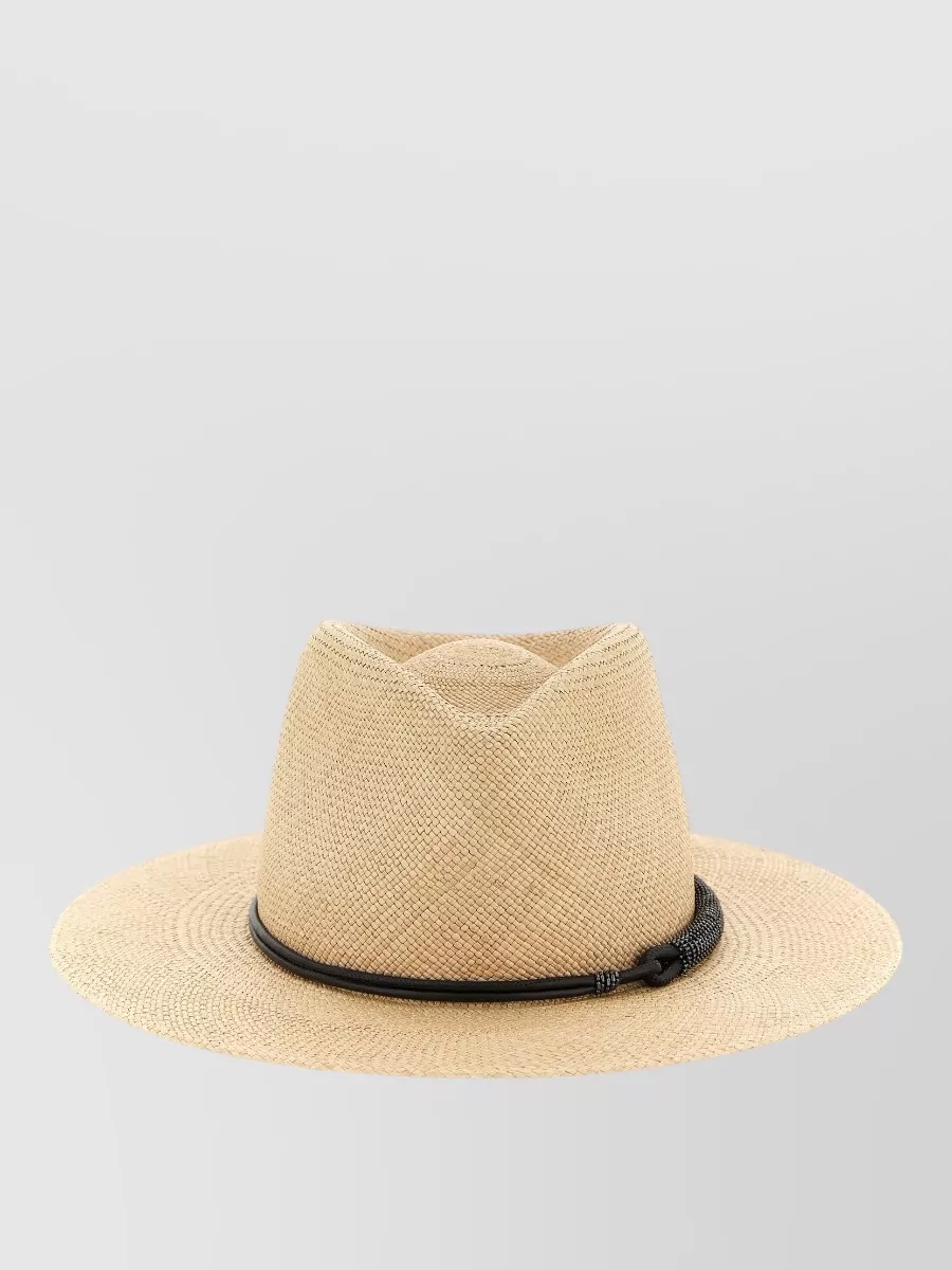 Brunello Cucinelli straw fedora hat