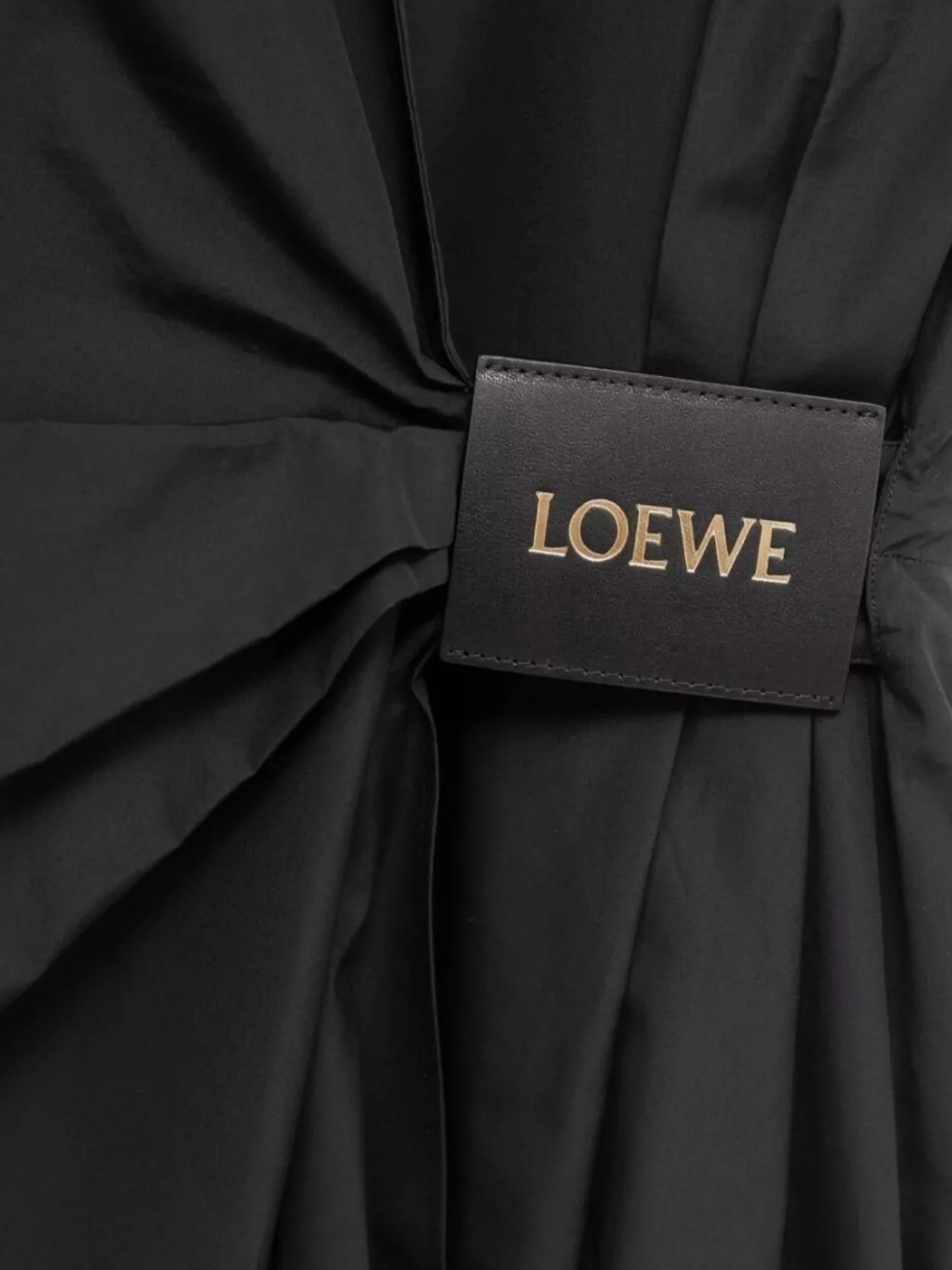 Loewe Draped Polo Collar Wrap Dress