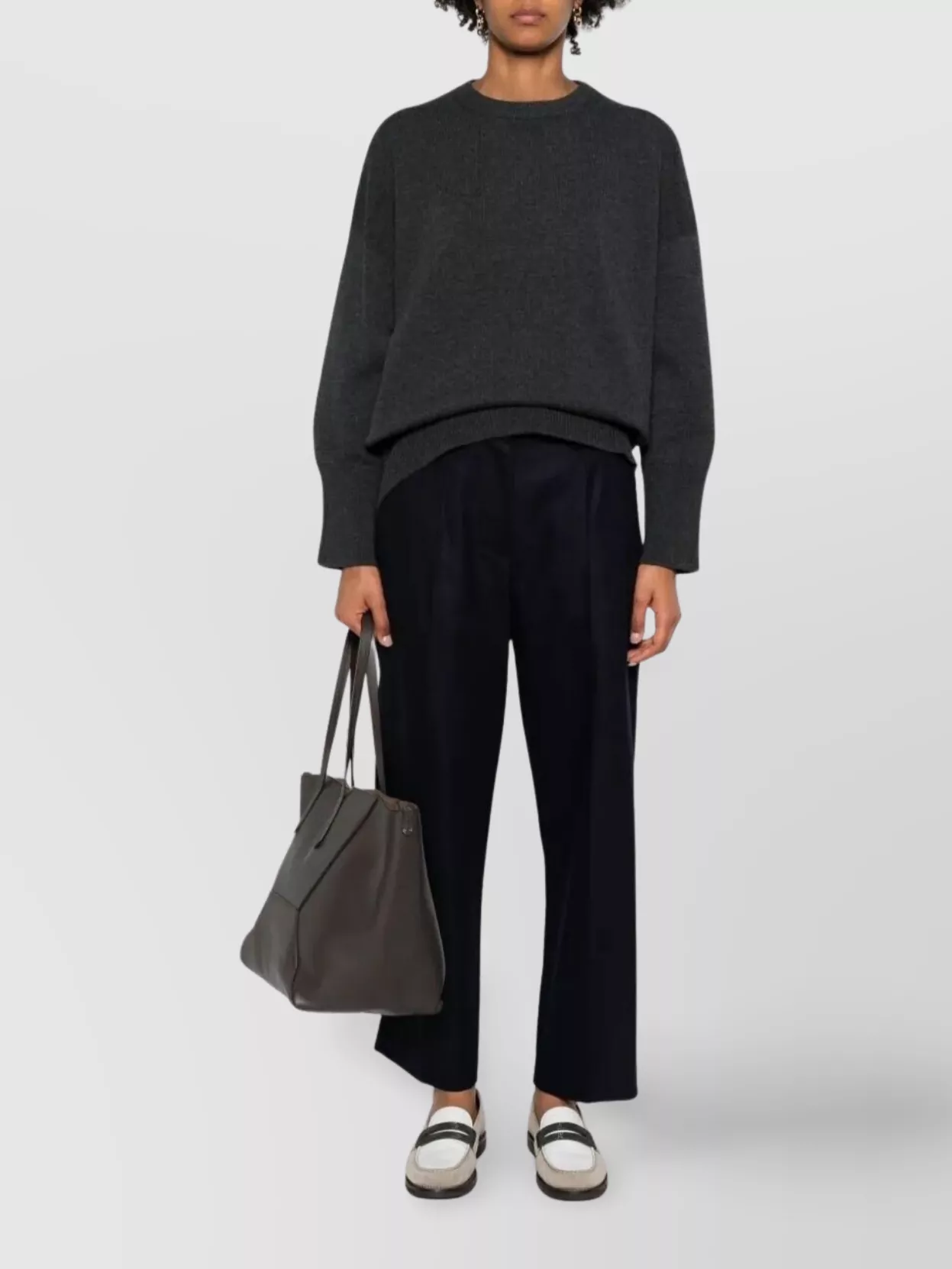 Brunello Cucinelli Cashmere Sweater With Shiny Detail Clothing In Black