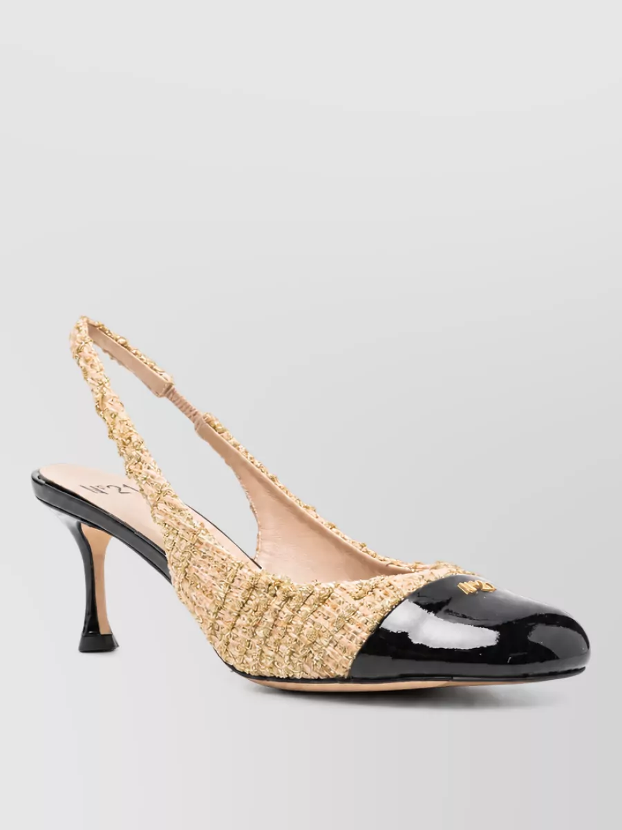 N 21 leather slingback pumps