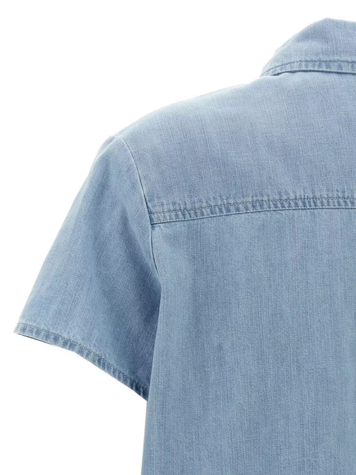 Shop Apc Marina Collared Neck Short Sleeve Shirt
