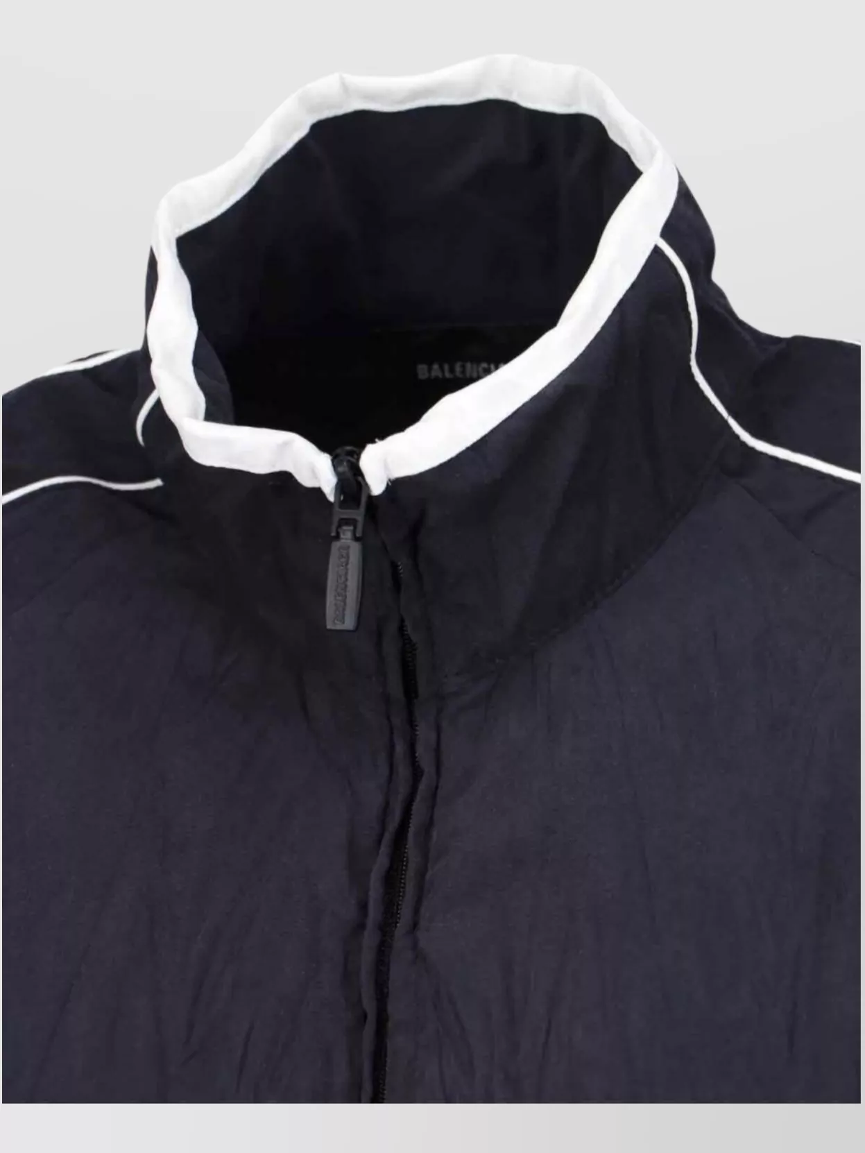 Balenciaga Modern Jacket With Buttoned Cuffs And High Collar