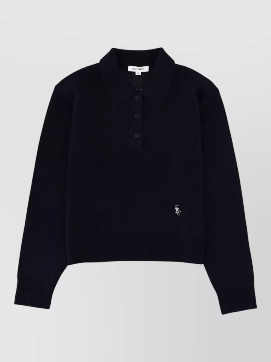 Sporty & Rich cashmere polo jumper