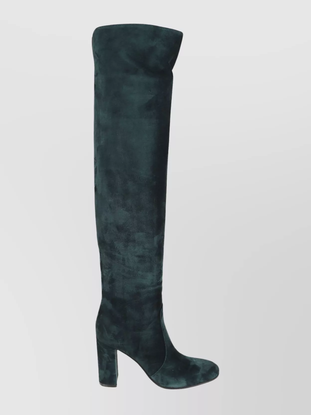Gianvito Rossi Over-The-Knee Velvet Block Heel Boots