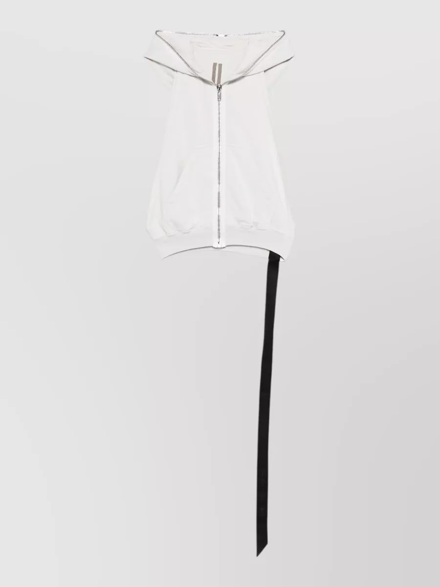 Rick Owens Drkshdw ribbed sleeveless zip-up hoodie
