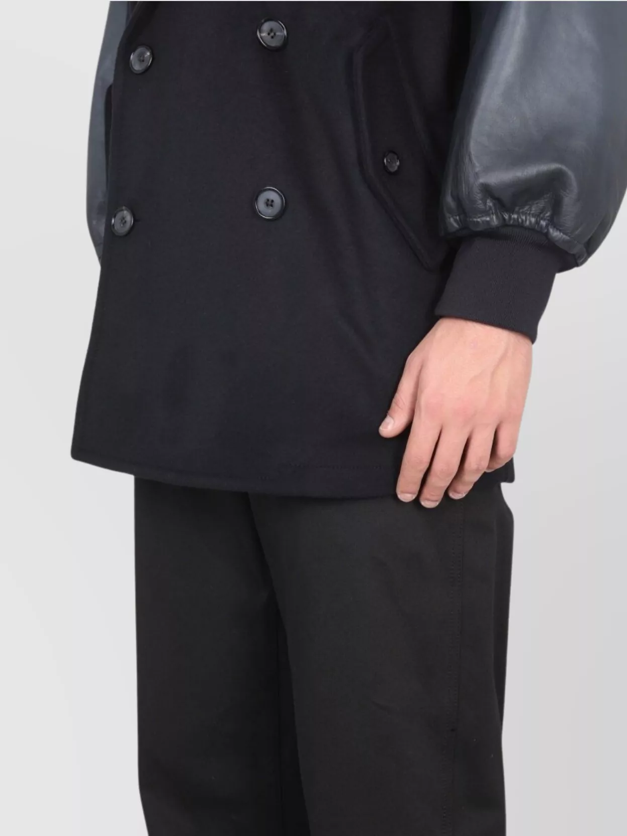 Alexander Mcqueen Soft-shouldered Caban Leather Sleeves