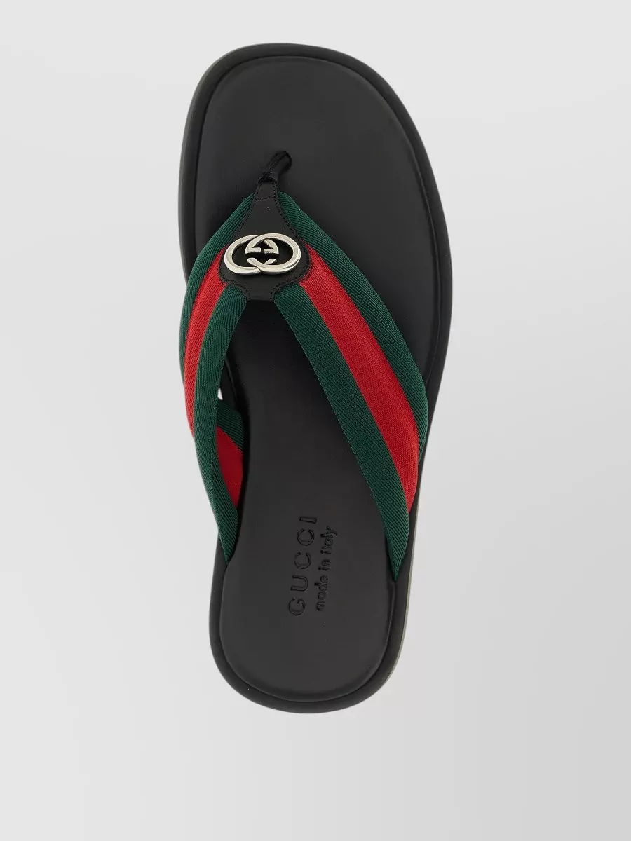 Gucci Nylon Flip-Flop Sandals