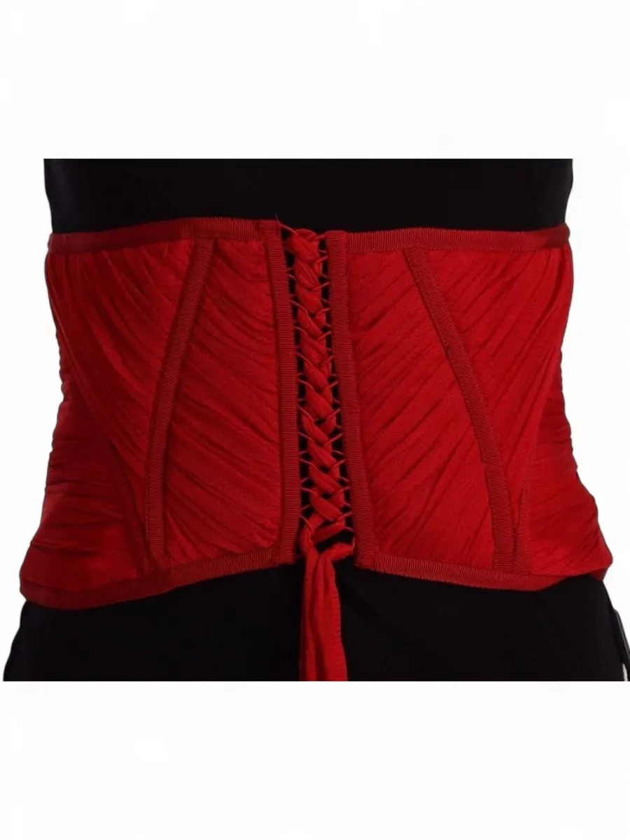 Dolce&Gabbana Silk Pleated Corset Top