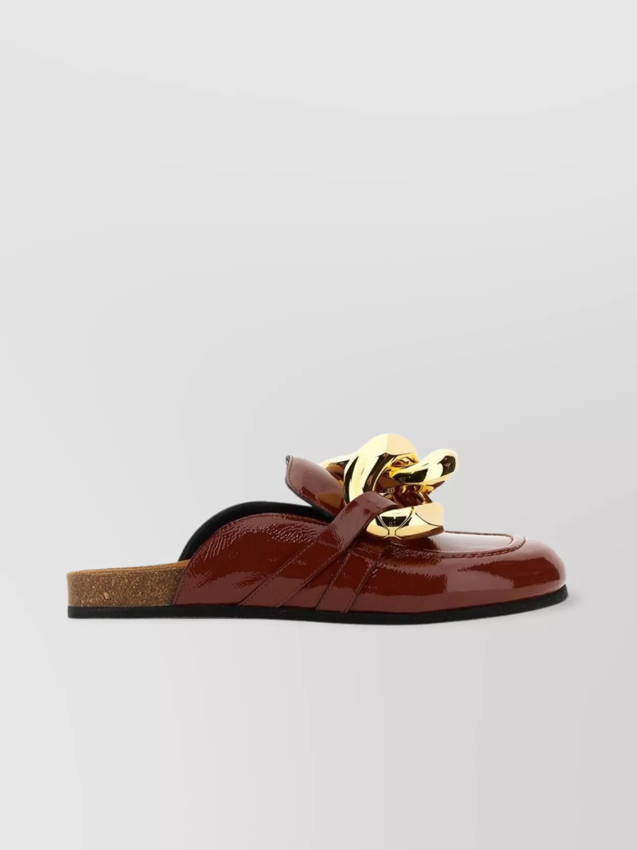 Shop Jw Anderson Chain Detail Flat Sole Mules