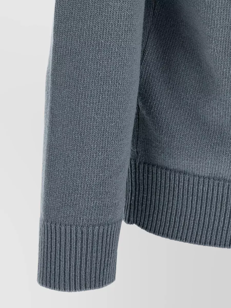 Stone Island Ribbed Wool Crew Neck Jumper