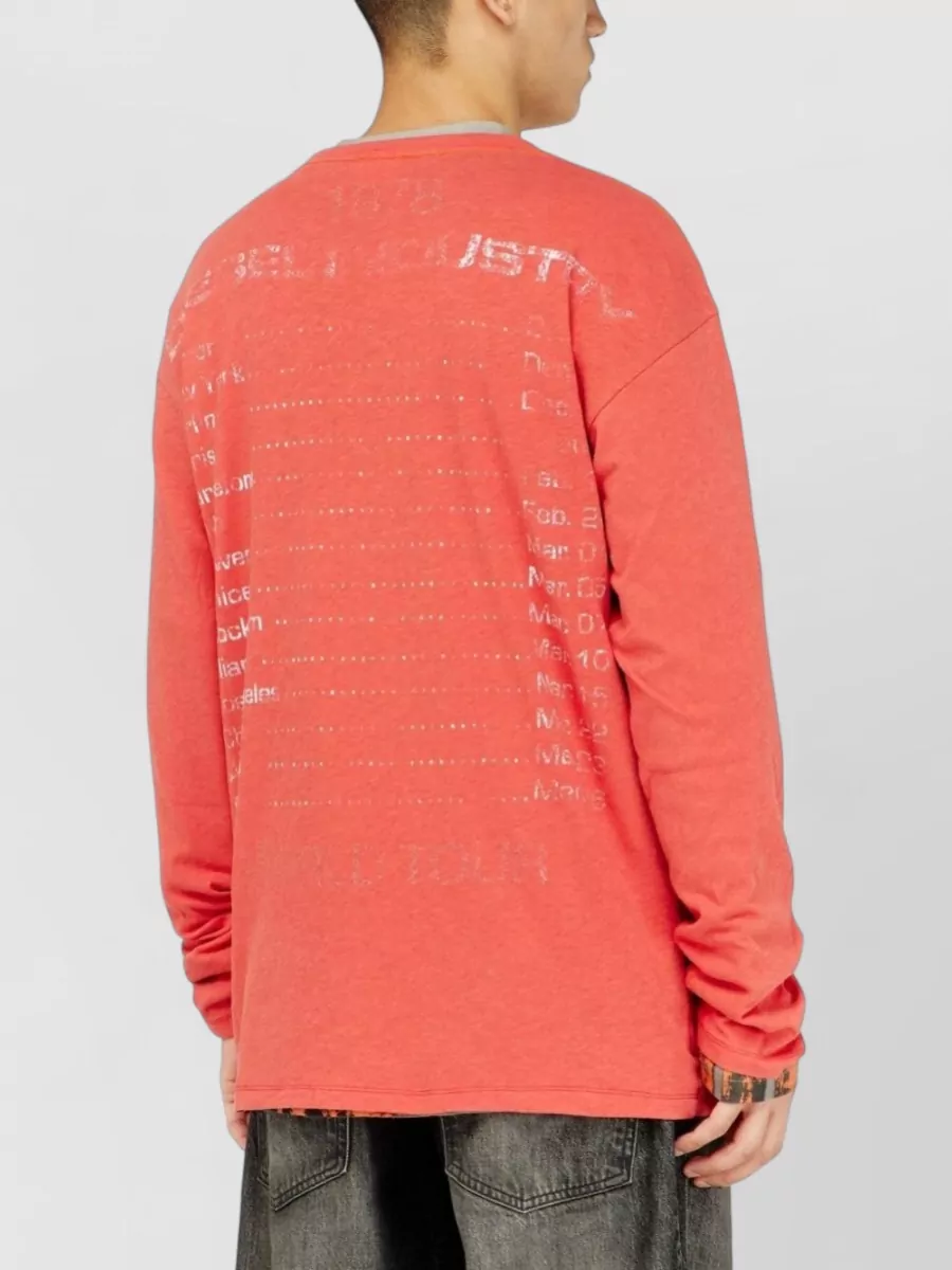 Diesel Cotton Hemp Graphic Long-Sleeve T-Shirt