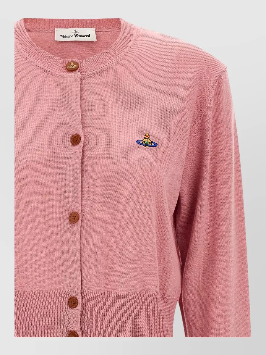 Vivienne Westwood Wool Cropped Ribbed Cardigan