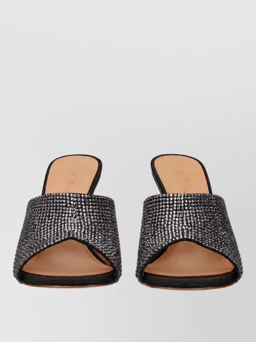 Off-White Satin Stiletto Mules