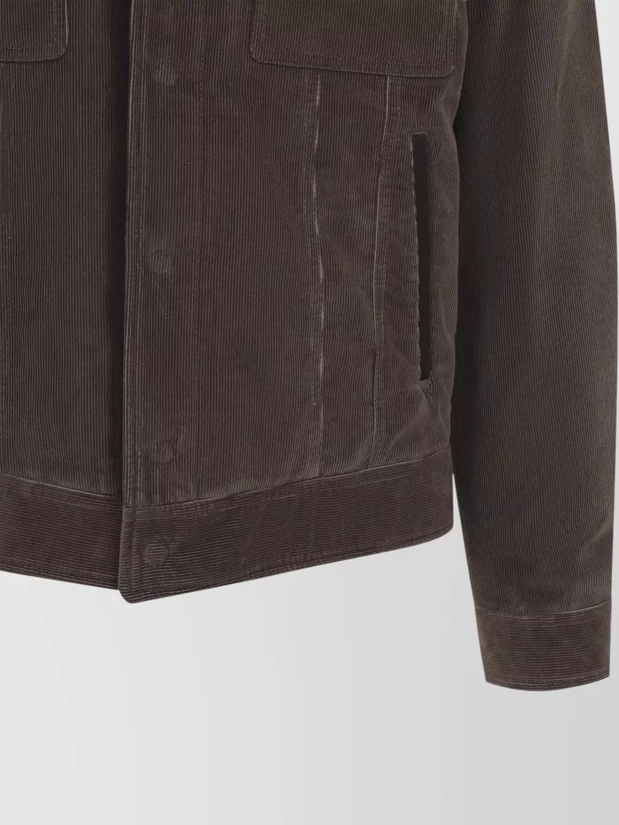Tom Ford Corduroy Shearling Collar Trucker Jacket