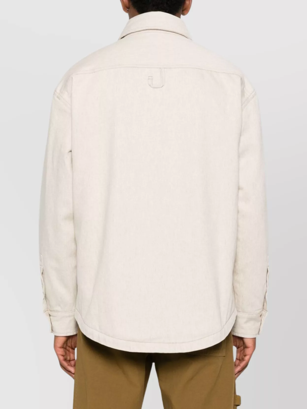 Jacquemus Button-Down Shirt Curved Hemline Long Sleeves