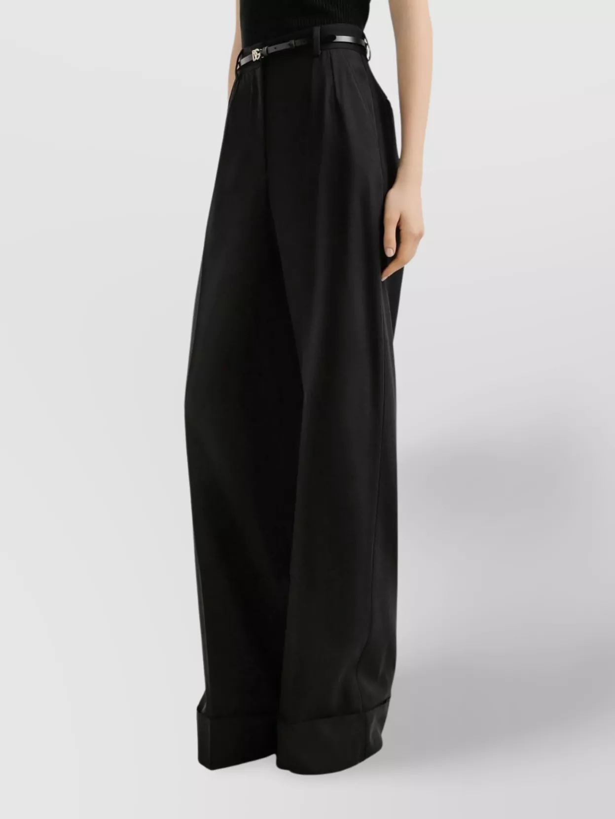 Dolce&Gabbana Trousers Wide-Leg Cuffed Hem
